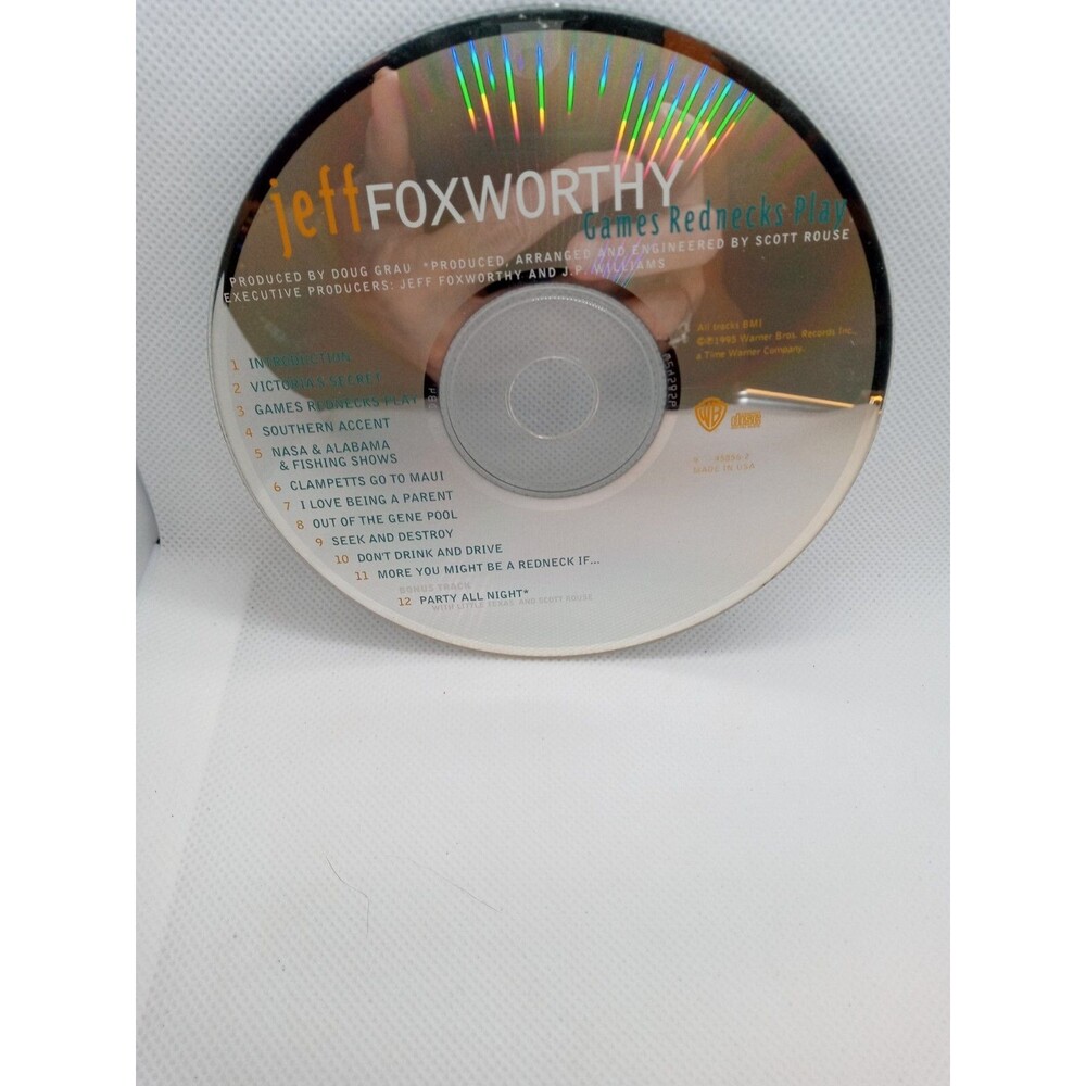 Games Rednecks Play - Audio CD By JEFF FOXWORTHY No Case, Very Good Condition